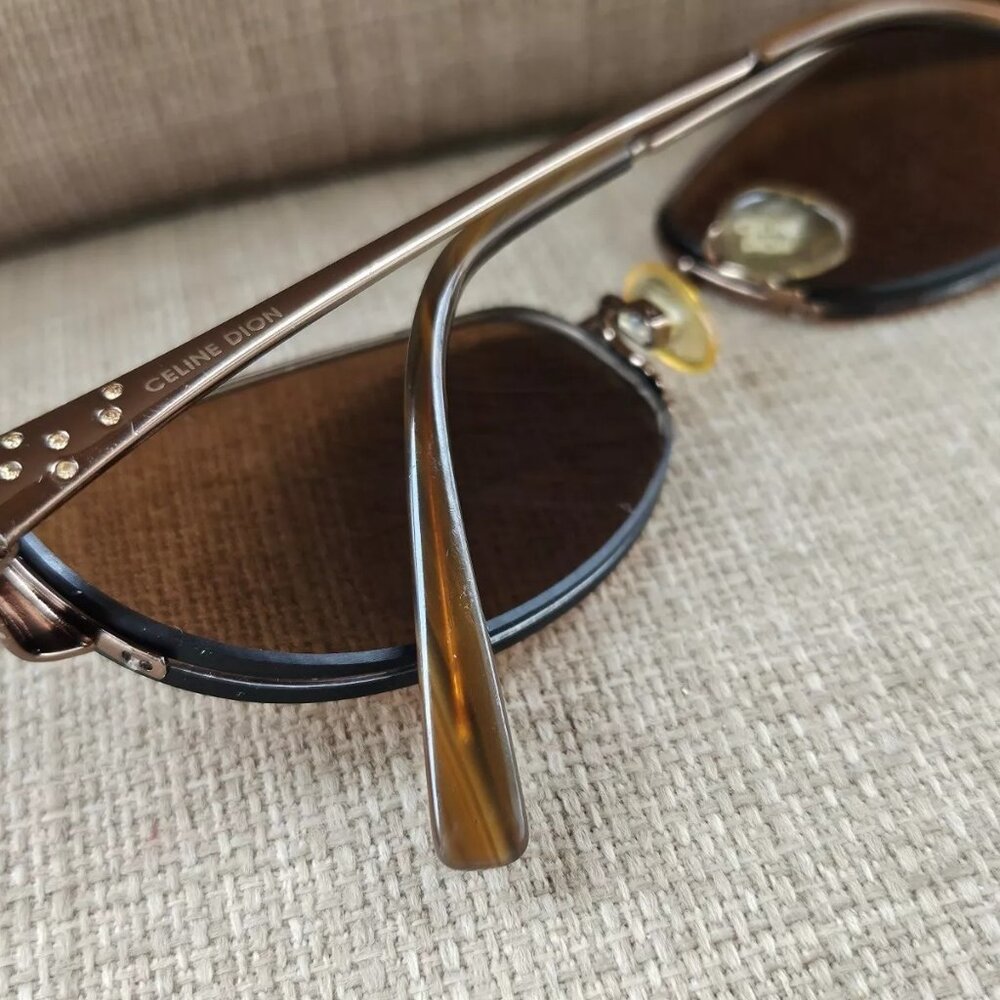 Celine Dion Women Eyeglasses CD5771 Brown Tone Half Rim Glasses 56[]15 135 - Picture 5 of 12